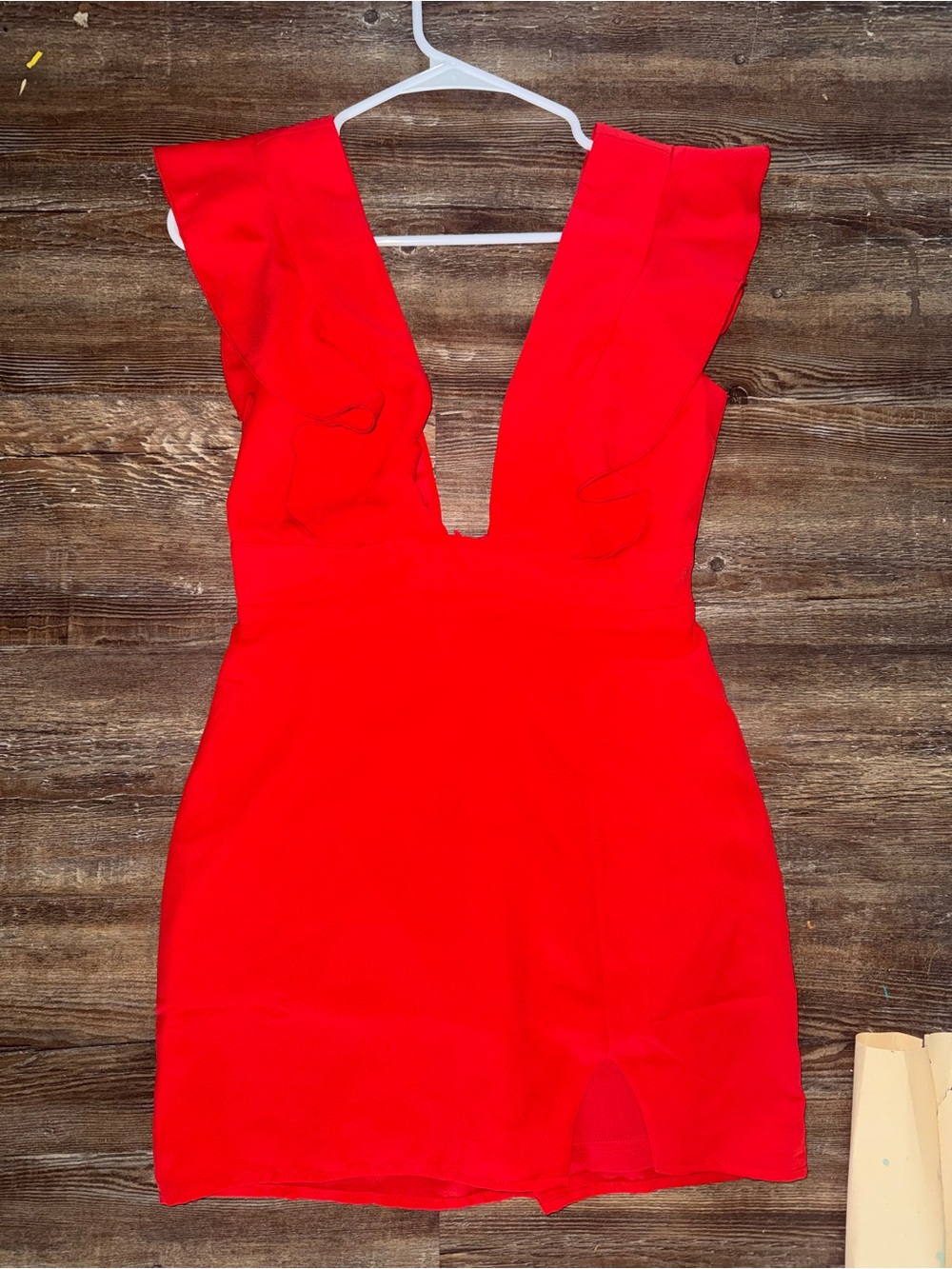superdown Red Deep V Mini Dress